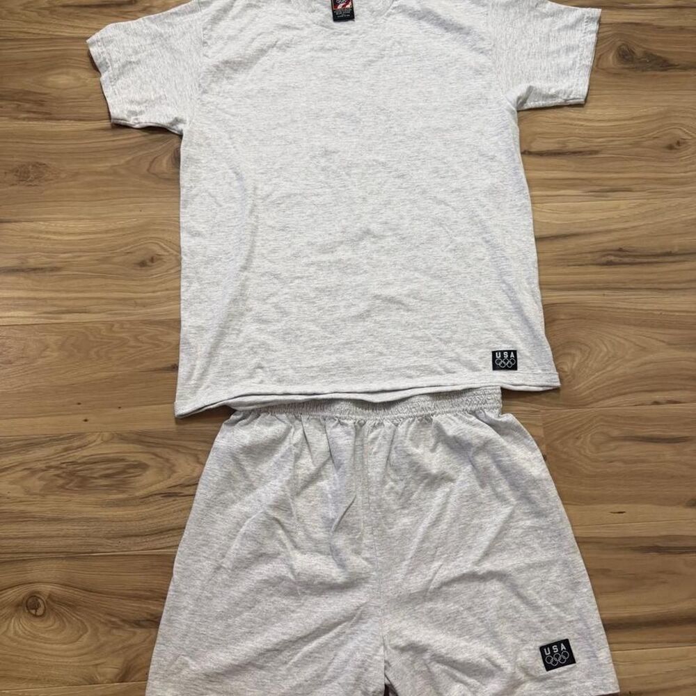 Vintage 90s USA Olympic Team Short Shirt set Size Large